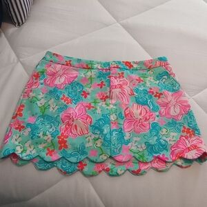 Lilly Pulitzer Pink and Blue Floral Skorts